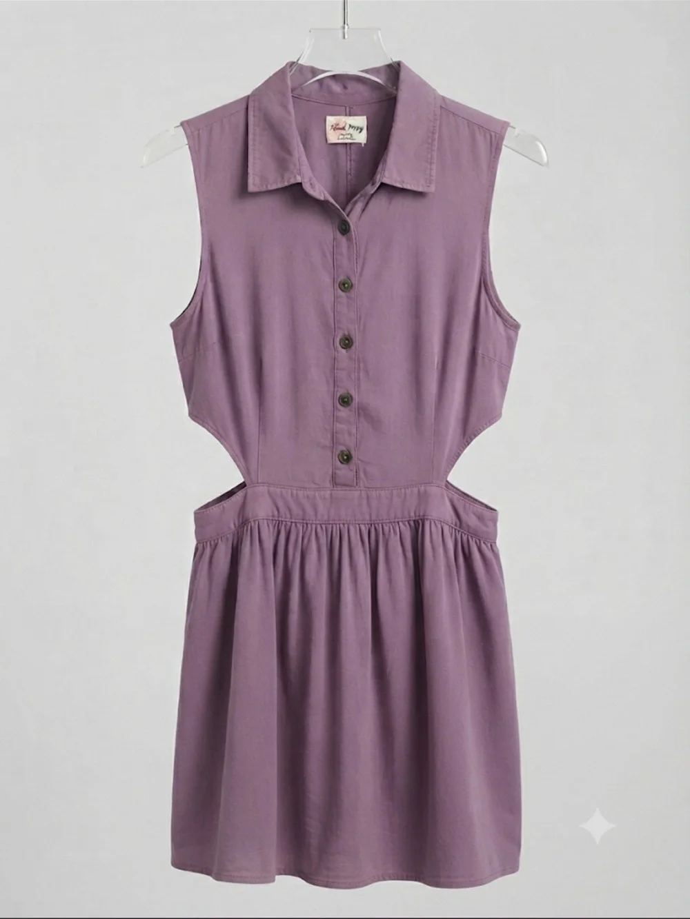 Black Poppy Mauve Cutout Mini Skirt
